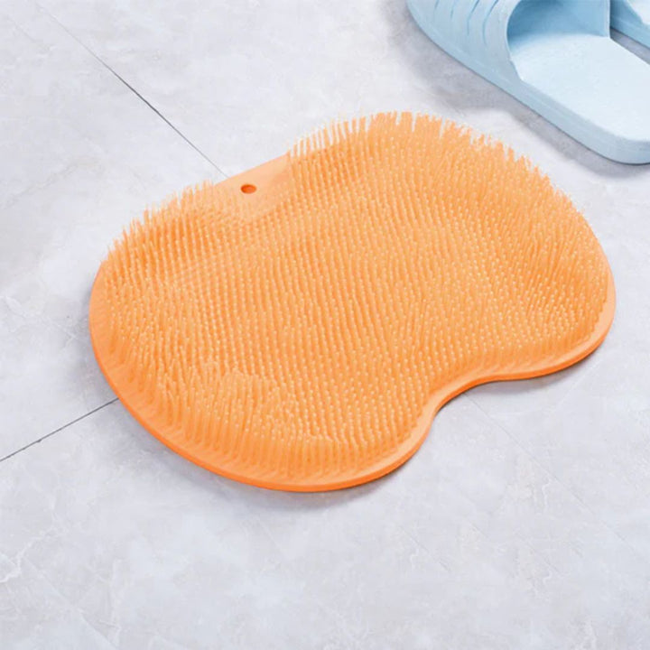 Hygienisk silikonskrubbmatta som rengör och masserar fötter & kropp effektivt, halkfri yta.