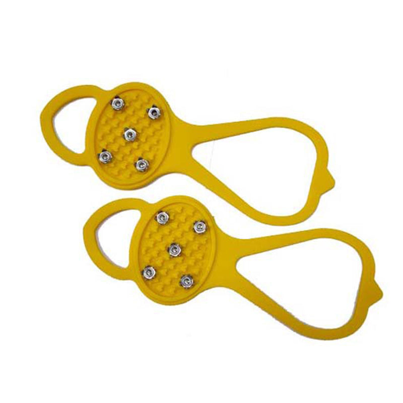 "Halkfria silikon skoskydd, unisex, svart, robusta stålpinnar för isigt underlag, designade för säker vintergång."