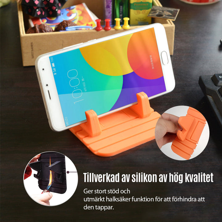 "Halkfritt silikon mobilstativ i flera färger, ergonomisk design, för maximal stabilitet och säker användning."