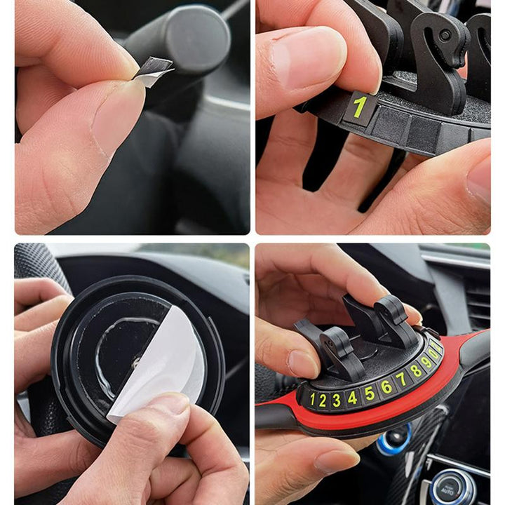 "Halkskyddsmatta med mobiltelefonfäste, svart PVC, på bilens instrumentbräda. Praktisk och elegant bilaccessoar."