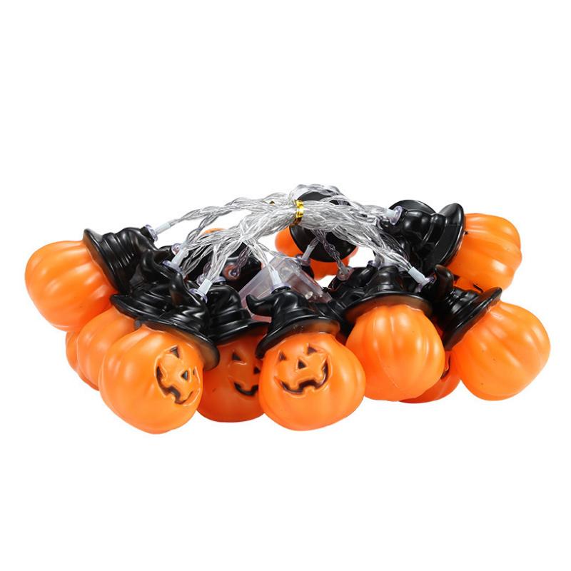 "Halloween pumpa ljusslinga med häxmössor, utomhusbelysning. Sprider mystiskt sken, fjärrstyrd och vattentät."