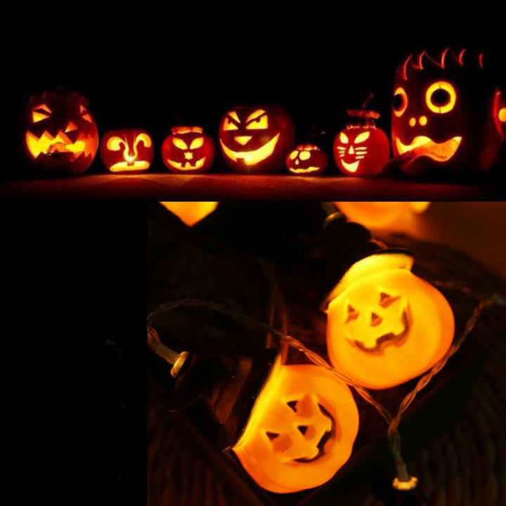 "Halloween pumpa ljusslinga med häxmössor, utomhusbelysning. Sprider mystiskt sken, fjärrstyrd och vattentät."