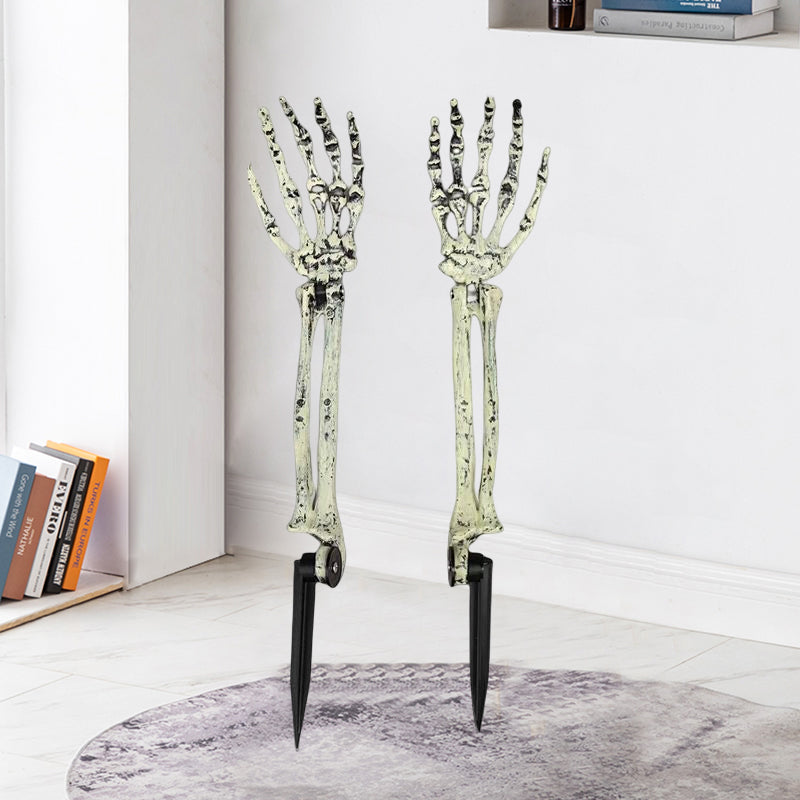 "Halloween Spökhandsljus för trädgården, solcellsdriven, ser ut som ett vitt spöke från marken. UV-beständig plast."