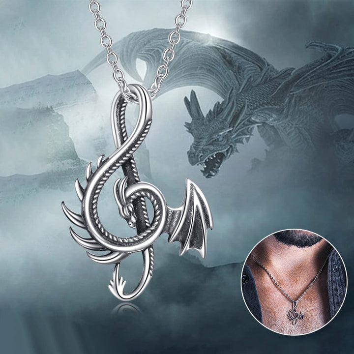 "Halsband med drakdesign i legering, detaljerad och elegant för både vardag och fest, symboliserar styrka och visdom."