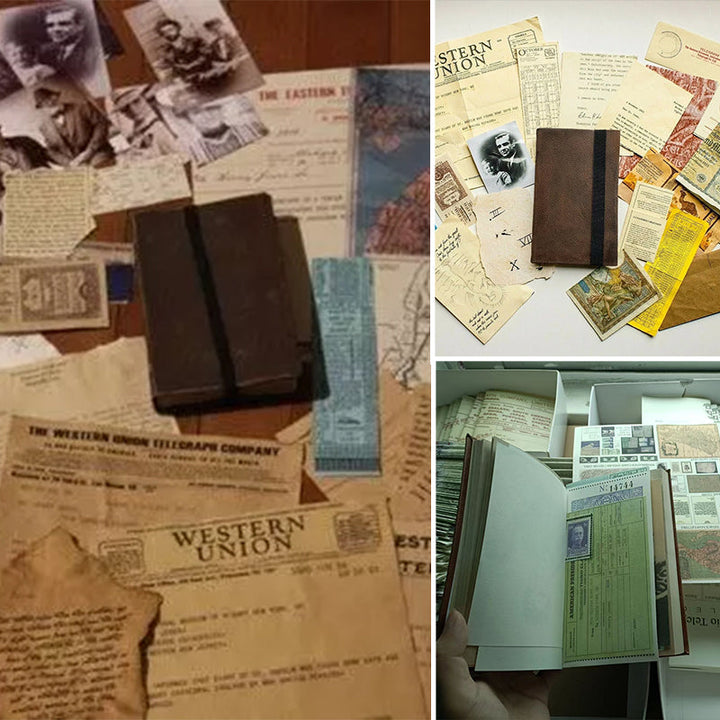 "Handbunden Graildagbok, åldrade sidor, replika från 'The Last Crusade', perfekt accessoar för Indiana Jones-fans."