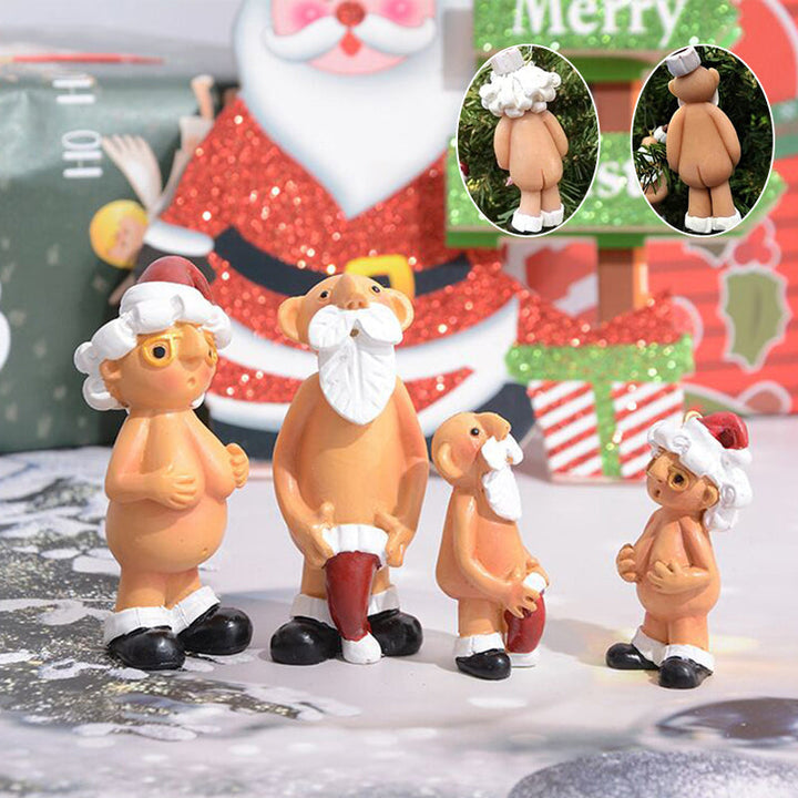 "Handgjord jultomte i harts, färgglad och väderbeständig dekoration för julstämning hemma."