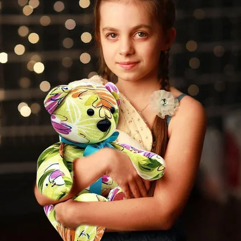 "Handgjord minnesbjörn mall av akryl, perfekt för personlig dekoration. Finns i olika storlekar och färger som visad."