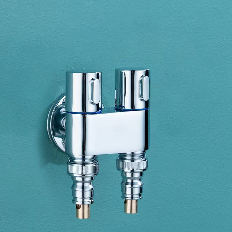 "Handhållen bidéspruta för badrum med dubbelkontroll, elegant design i mässing, justerbart vattenflöde och flexibel slang."