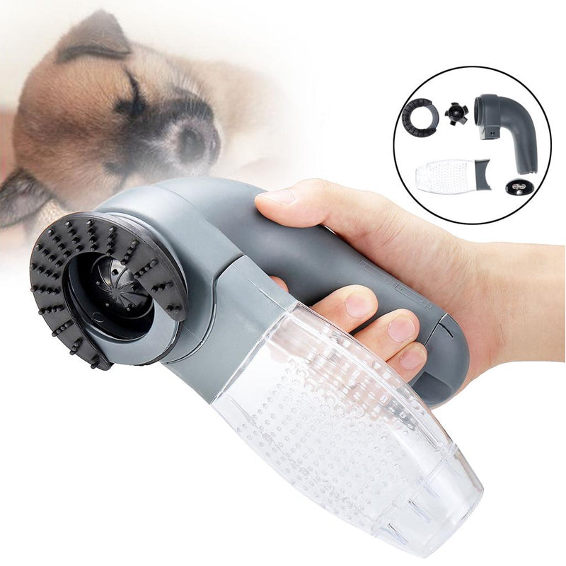 "Handhållen djurhårsdammsugare med kompakta design, trådlös funktionalitet, mjuka massagenubbar och kraftigt sug."