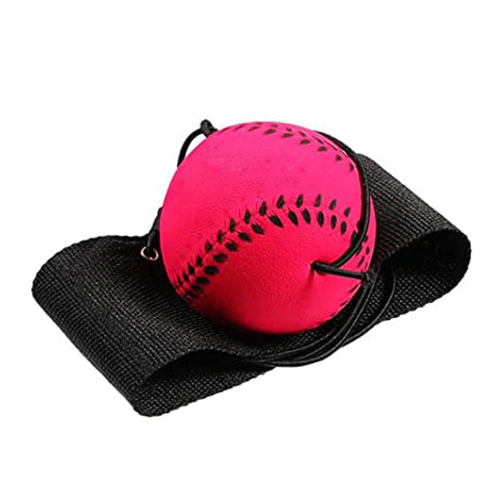 "Handledsband med studsande boll, träningsredskap i gummi och nylon, designad för lek och reflexövningar, orange basketboll."