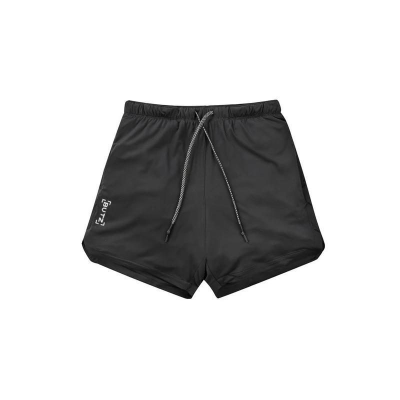 "Herr 2-i-1 shorts med kamouflagemönster och säkerhetsficka, designade för stil och funktionalitet vid träning."