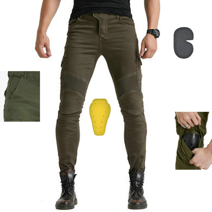 "Herr Aramid MC Jeans med skyddsfoder, stiliga motorcykeljeans med förstärkt Aramidfiber och ergonomiskt skydd."