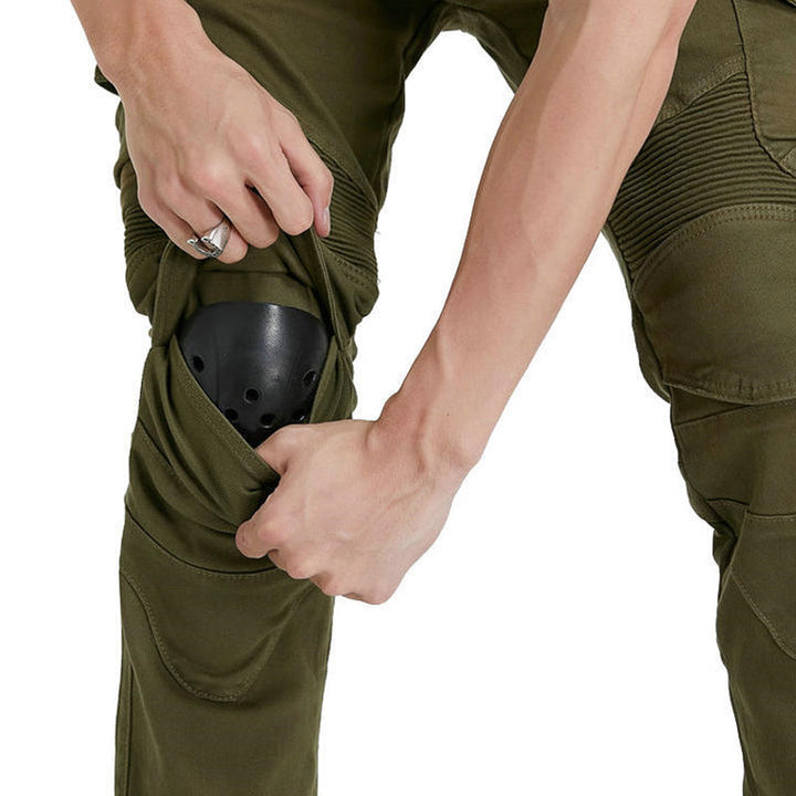 "Herr Aramid MC Jeans med skyddsfoder, stiliga motorcykeljeans med förstärkt Aramidfiber och ergonomiskt skydd."