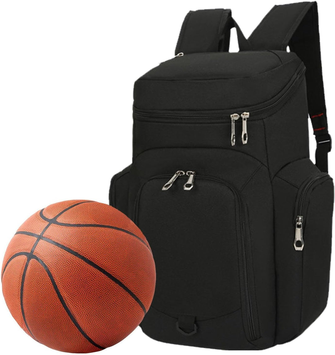 Herr sportryggsäck 30L. Svart träningsväska med vattentät botten. Perfekt för basket & gym.