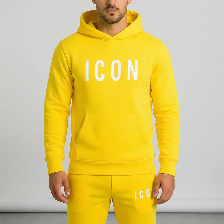 Callum Herrset: Bekväm hoodie och matchande joggingbyxor. Idealiskt loungewear för fritid.