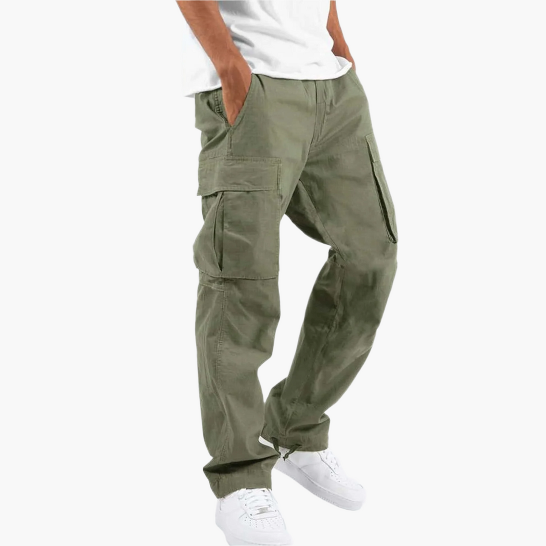 Herrbyxor cargo, perfekt för streetwear och fritid. Bekväma vardagsbyxor med fickor för stilmedvetna män.