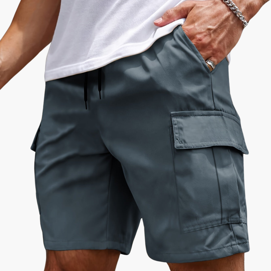 Bekväma herr cargoshorts med justerbar dragsko, idealiska för sommar och fritidsmode.