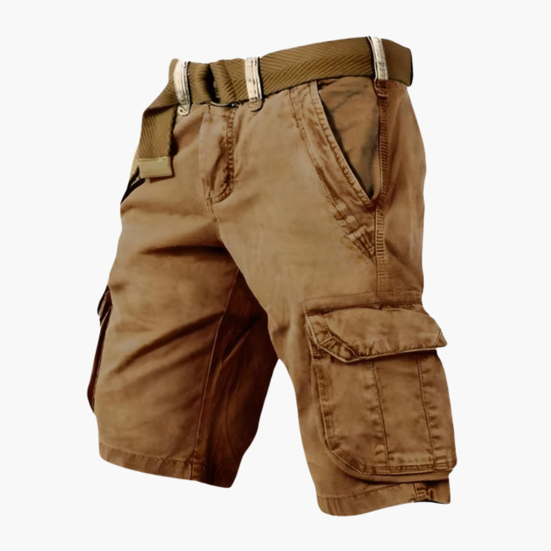Herr cargoshorts med rak passform & många fickor, idealiska för fritid & vardagsmode.