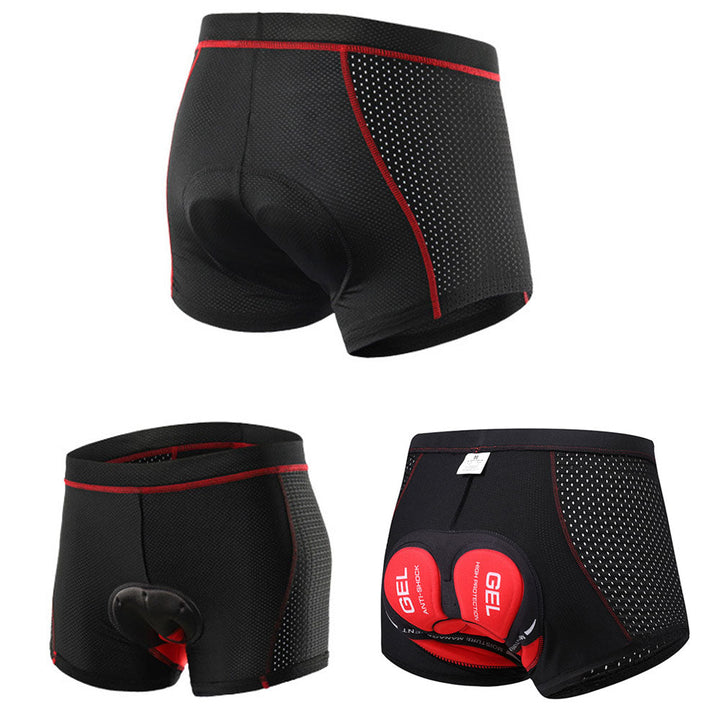 Herr cykelshorts i svart med ventilerande tyg och 5D gelpad, perfekta för aktiva cyklister.
