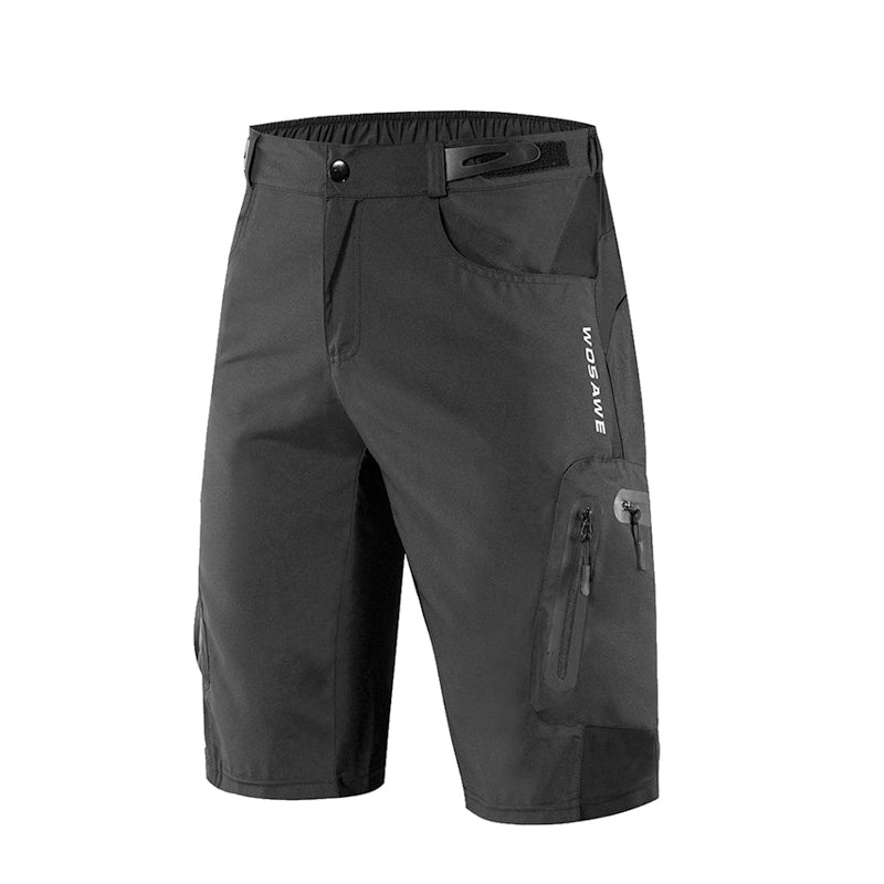 "Herr cykelshorts med reflekterande detaljer, vadderad gren, snabbtorkande material för bekvämlighet vid cykling."