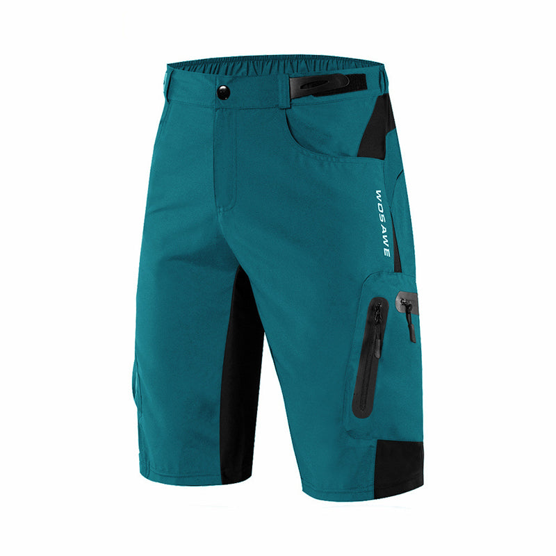 "Herr cykelshorts med reflekterande detaljer, vadderad gren, snabbtorkande material för bekvämlighet vid cykling."