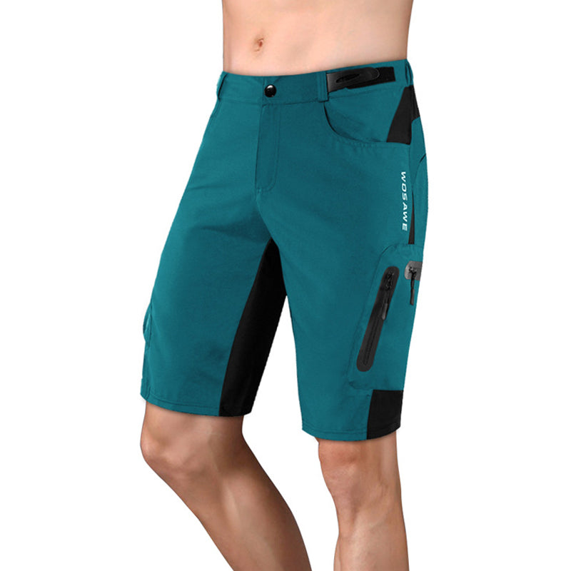 "Herr cykelshorts med reflekterande detaljer, vadderad gren, snabbtorkande material för bekvämlighet vid cykling."