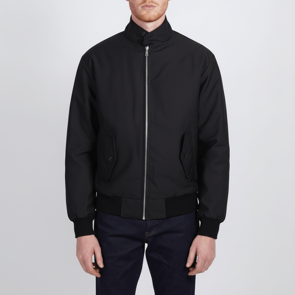 Vårig herrjacka "Xavier" med klassisk Harrington-stil, skräddarsydd för den moderna mannen.