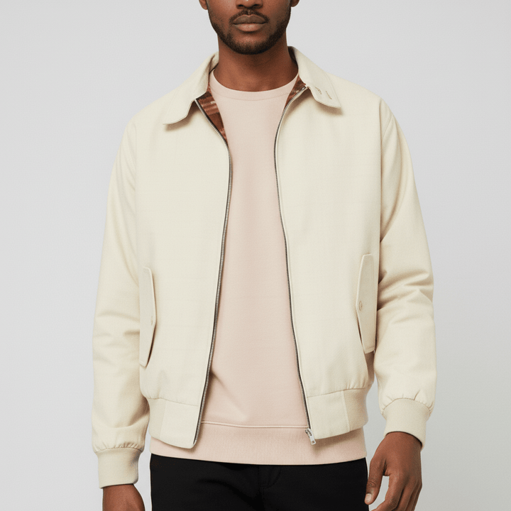 Tidlös herr Harringtonjacka "Xavier", ett måste i garderoben för elegant fritids- och kontorsstil.