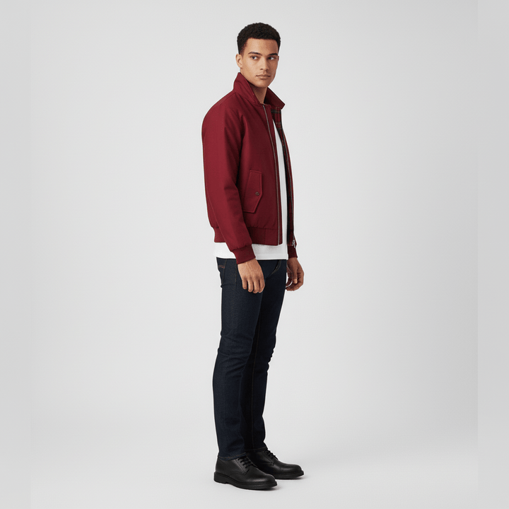 Figursydd herr Harringtonjacka "Xavier", perfekt som vårjacka för en elegant stil.