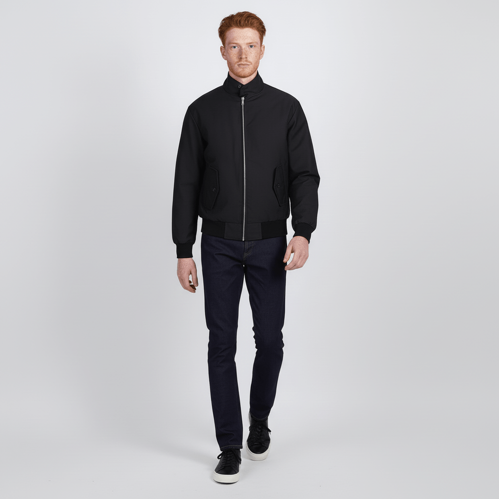 Stilren Harringtonjacka "Xavier" för herr, idealisk som vårjacka med elegant finish.
