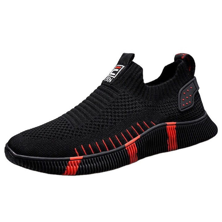 "Herr Flyknit sportskor: Andningsbar mesh, robust gummisula, sportig design för löpning och vardagliga äventyr."