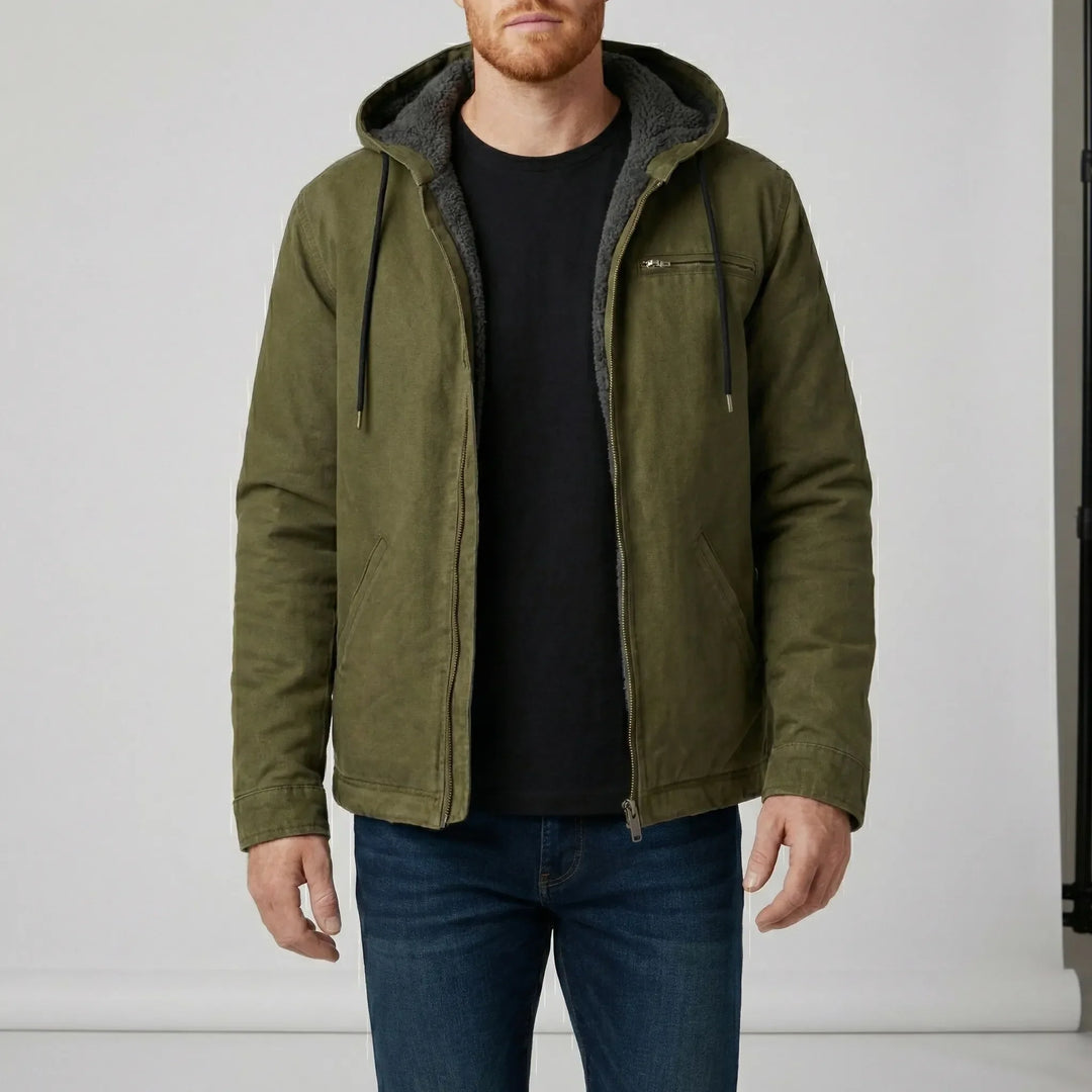 Avslappnad herr hoodie jacka Luke, sportig design för fritid och ett snyggt ytterplagg.
