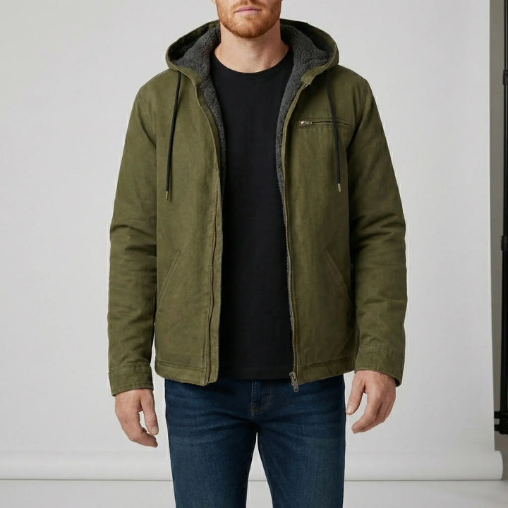 Avslappnad herr hoodie jacka Luke, sportig design för fritid och ett snyggt ytterplagg.