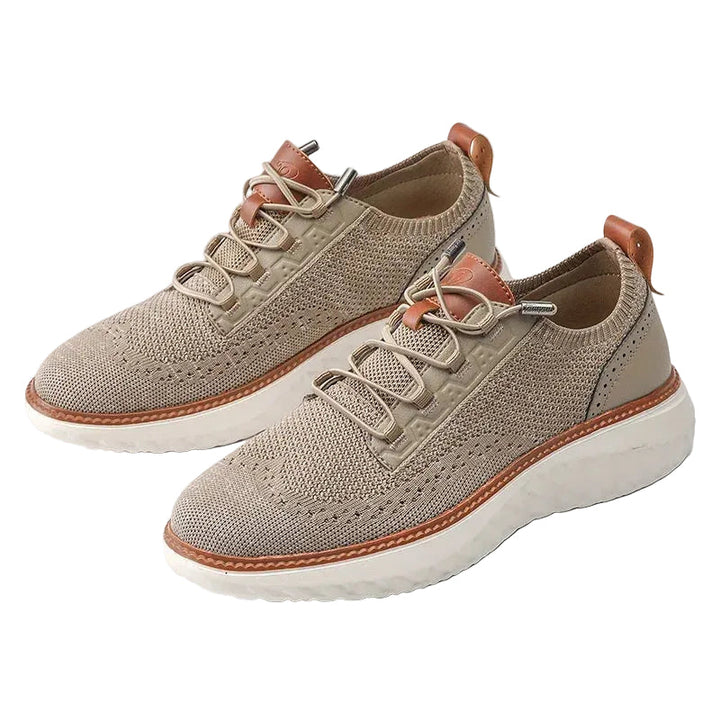 Herr Lätta Sneakers med Meshdesign, andningsbara slip-on vardagsskor för komfort