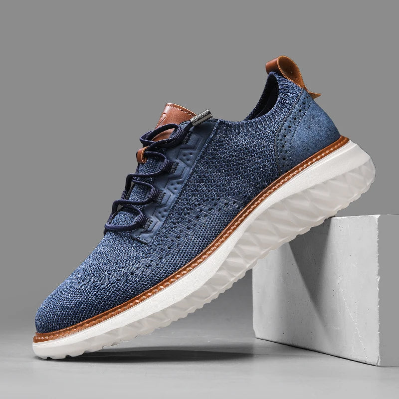 Sportiga herrskor, mesh sneakers för sommarbruk, lätta och andningsbara