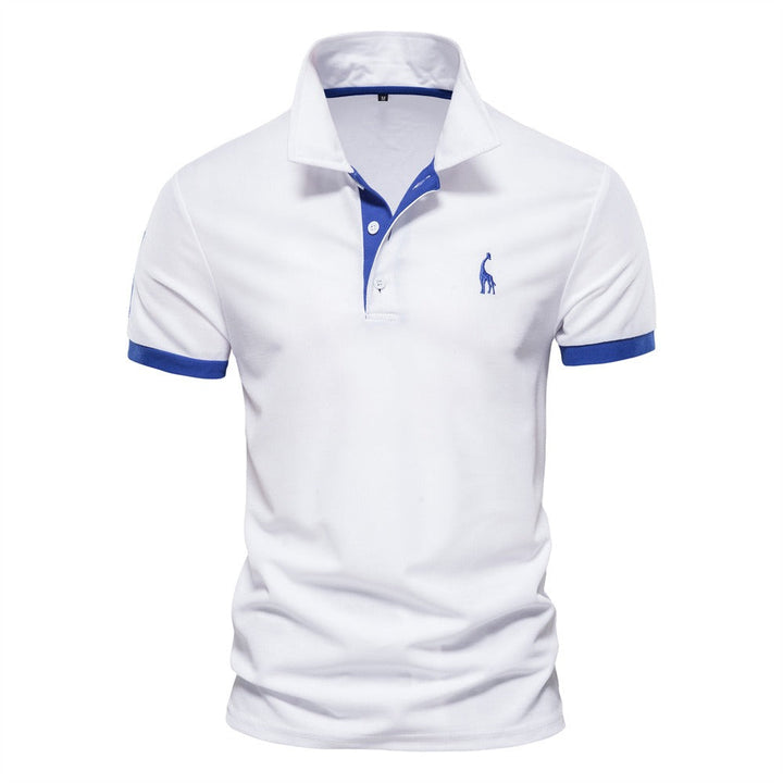 Premium kortärmad herr polo i mjuk bomullsblandning, bekväm och elegant för alla tillfällen.