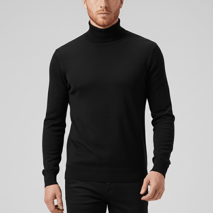 Herr slim fit polotröja, elegant basplagg för en skarp stil, perfekt för höst och vinter.