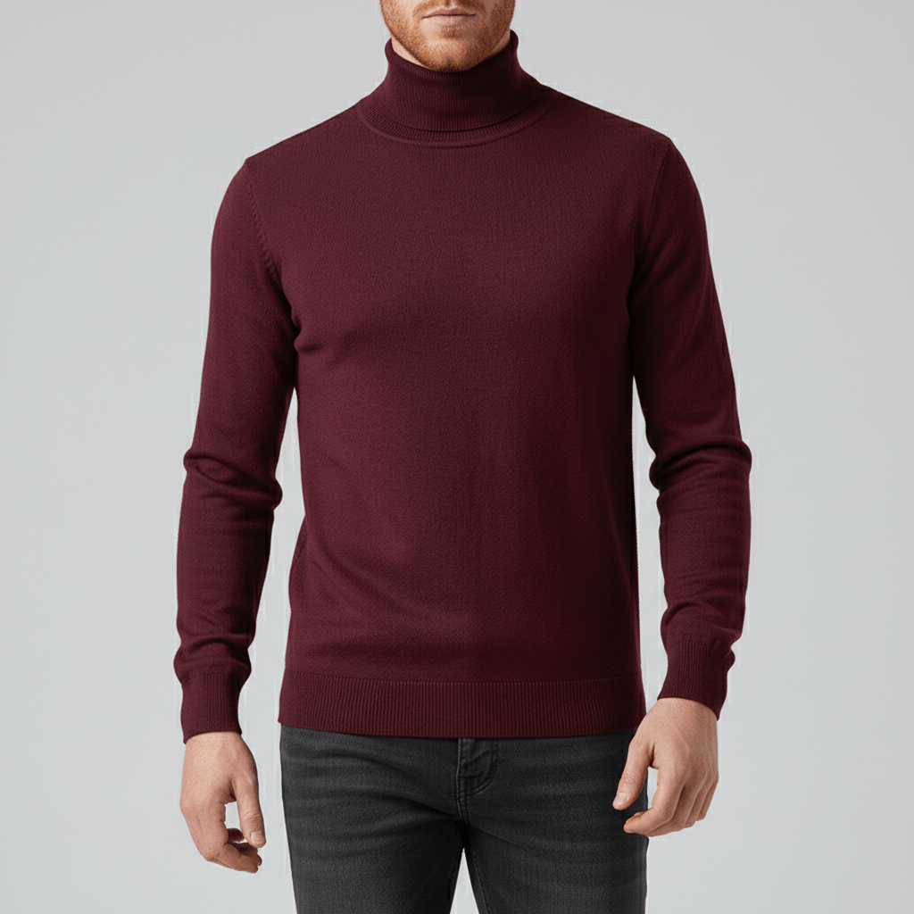 Herrpolotröja i slim fit design, perfekt för att skapa en snygg och genomtänkt vinterlook.