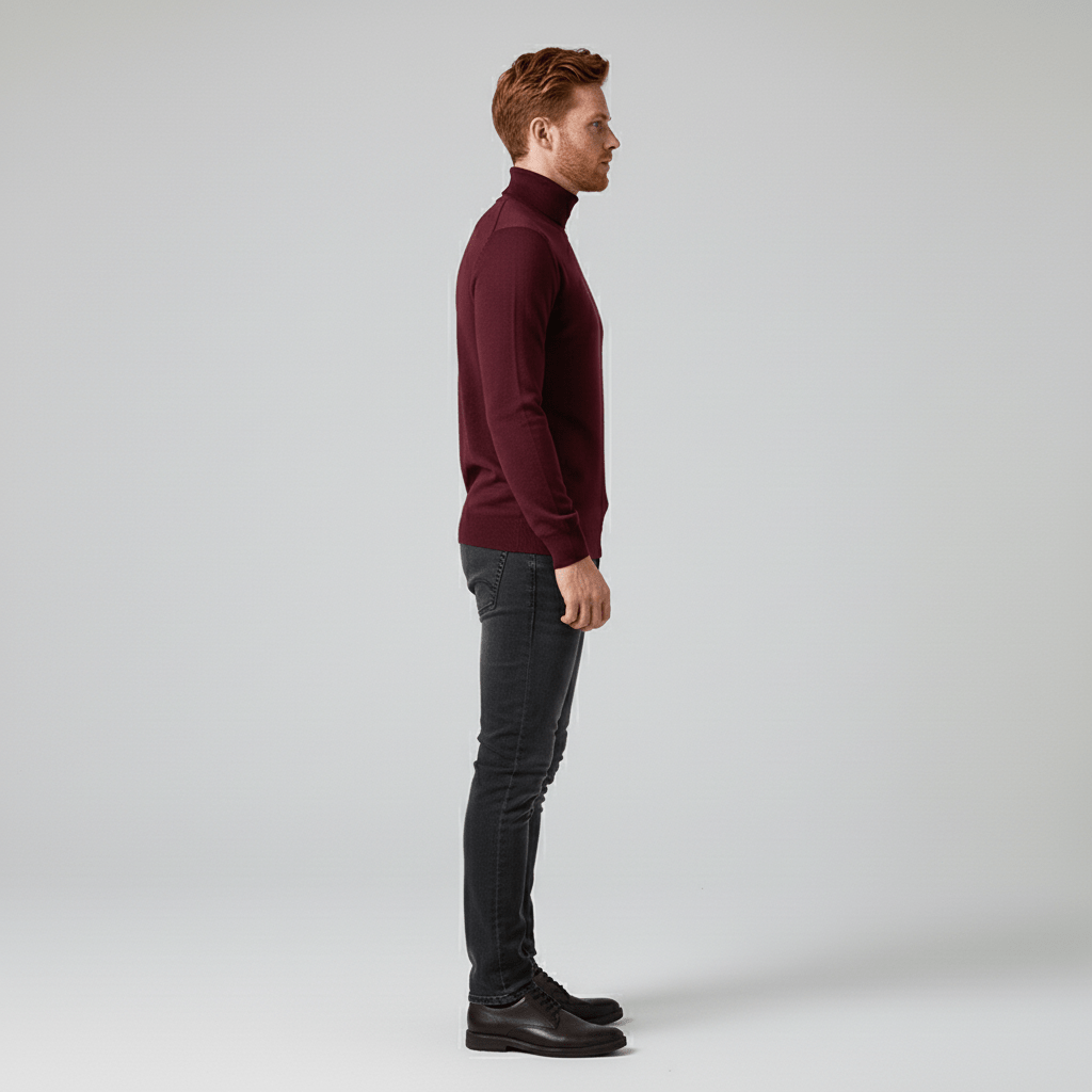 Sofistikerad herrpolotröja i slim fit, ett mångsidigt basplagg för den medvetne mannen.