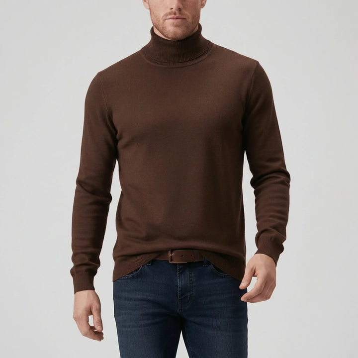 Herrtröja Slim-fit Toby. En varm och elegant polotröja som basplagg för höst- och vintergarderoben.