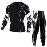 Tights & Långärmad tröja vit/svart