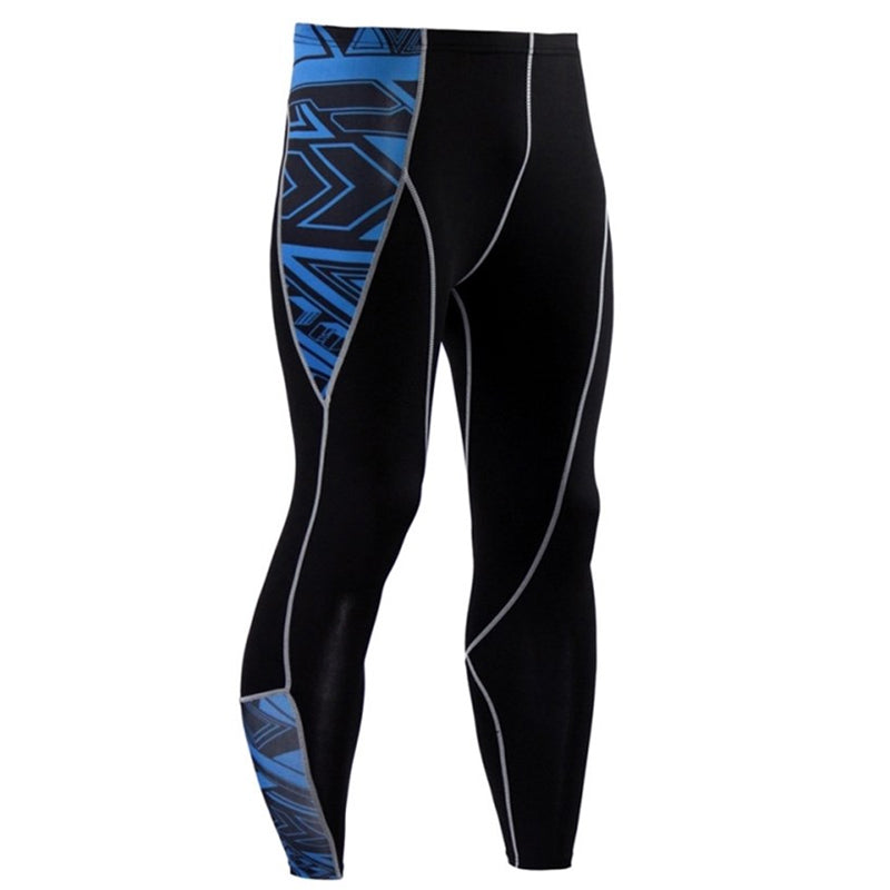 "Herr sportkläder tights och långärmad tröja i grått, stretchigt tyg, designad för träning och rörelsefrihet."
