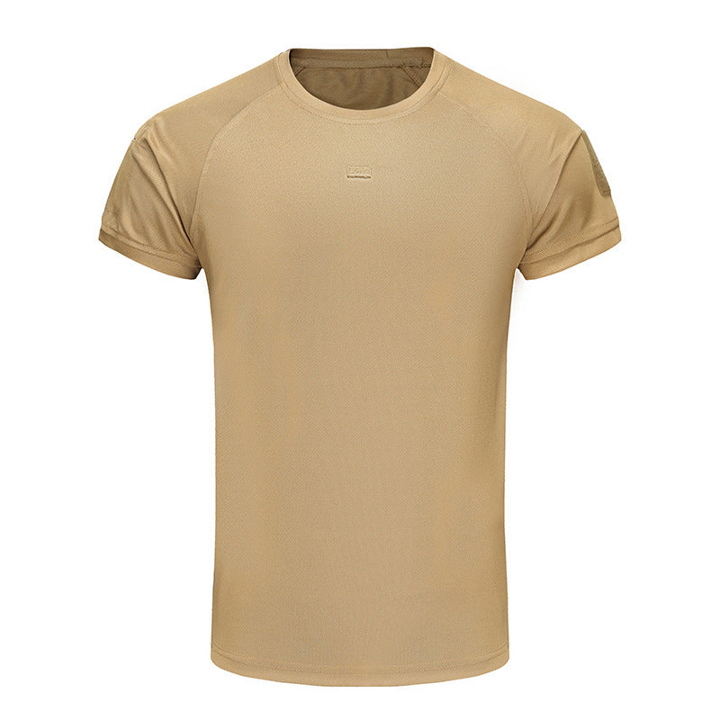 Herr stretchig snabbtorkande T-shirt med ficka, grå färg, bröstögla för glasögon, perfekt för träning och vardag.