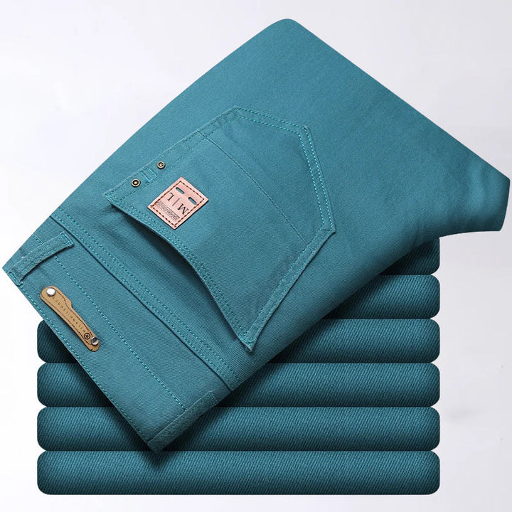 Herr stretchjeans i slim fit, mörkblå, för en modern och bekväm vardagsstil