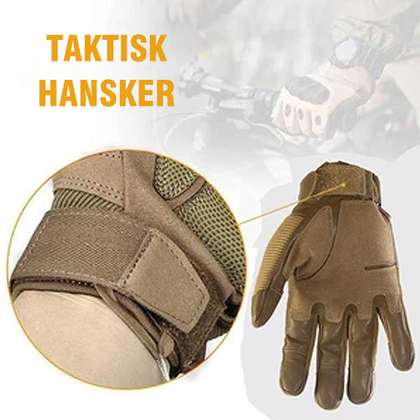 "Herr utomhushandskar, full finger, knogskydd, svart, slitstarka, ventilerande för utomhusaktiviteter med anti-slip grepp."