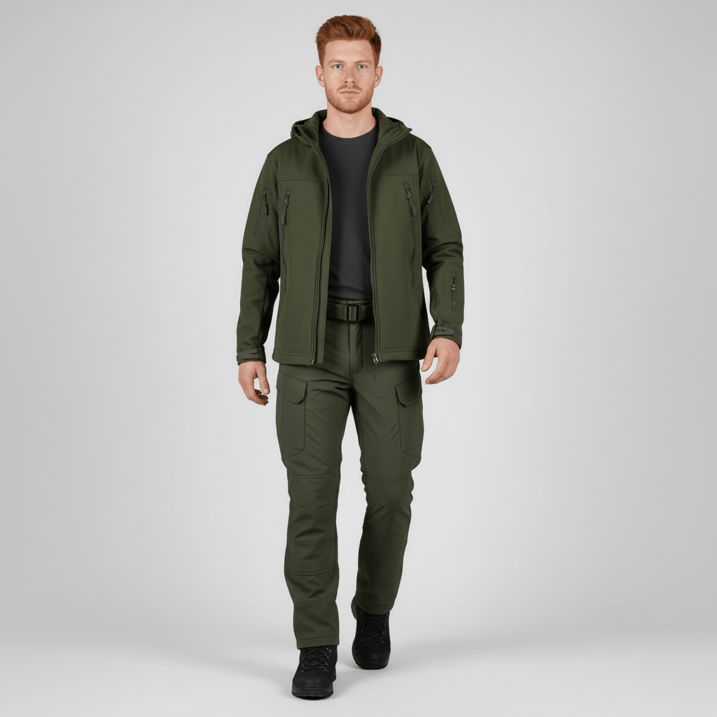 Ergonomisk design av Eli herrjackan, ger rörelsefrihet under vandring och aktivitet.