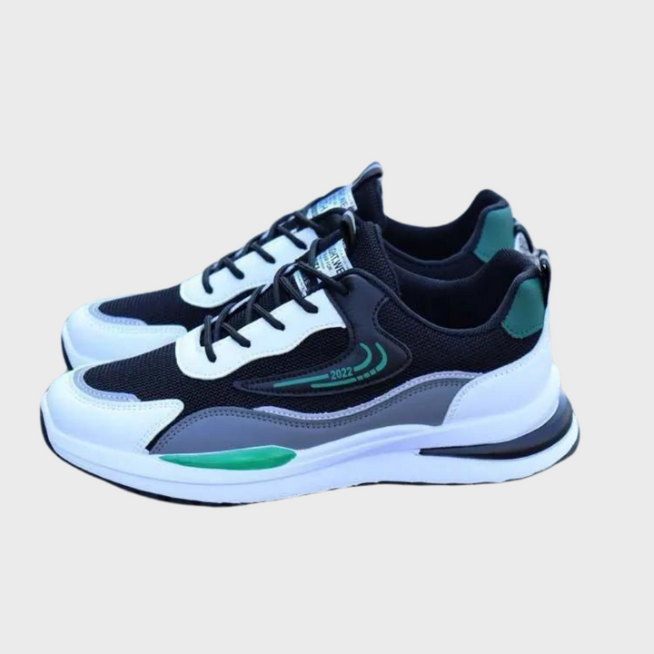 Herr Vigo sneakers från sidan: Eleganta och bekväma fritidsskor i svart eller grått, idealiska för vardagen.