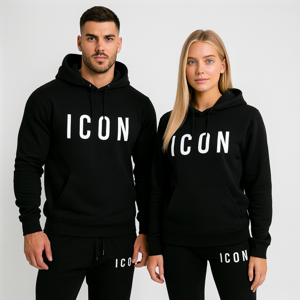 Sportigt herrset med hoodie & joggingbyxor. Idealiskt för aktiv vardag eller avslappnad träning. Finns i flera färger.