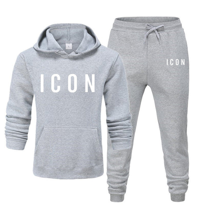Rosa herrarnas hoodie & joggingbyxor set – mjukt material för maximal komfort. Perfekt som loungekläder.