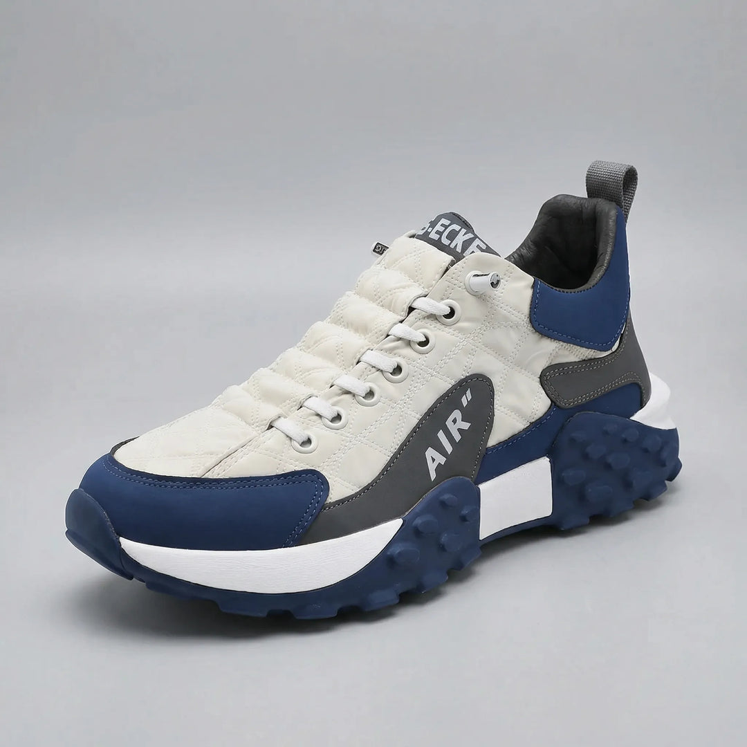 Declan vardagssneakers för herrar i beige, svart, vit. Dämpade och bekväma för aktiv livsstil.